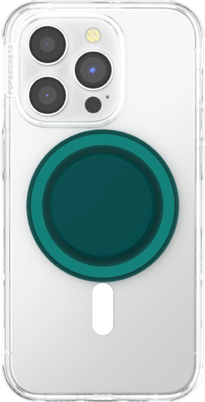 PopSockets 808972 PopGrip pour MagSafe Rond avec Anneau Adaptateur Fresh Pine Soft Touch