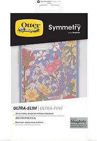 iPhone 16 Pro Max Otterbox Symmetry Clear w/ MagSafe Series Case - Purple - Wildflowers