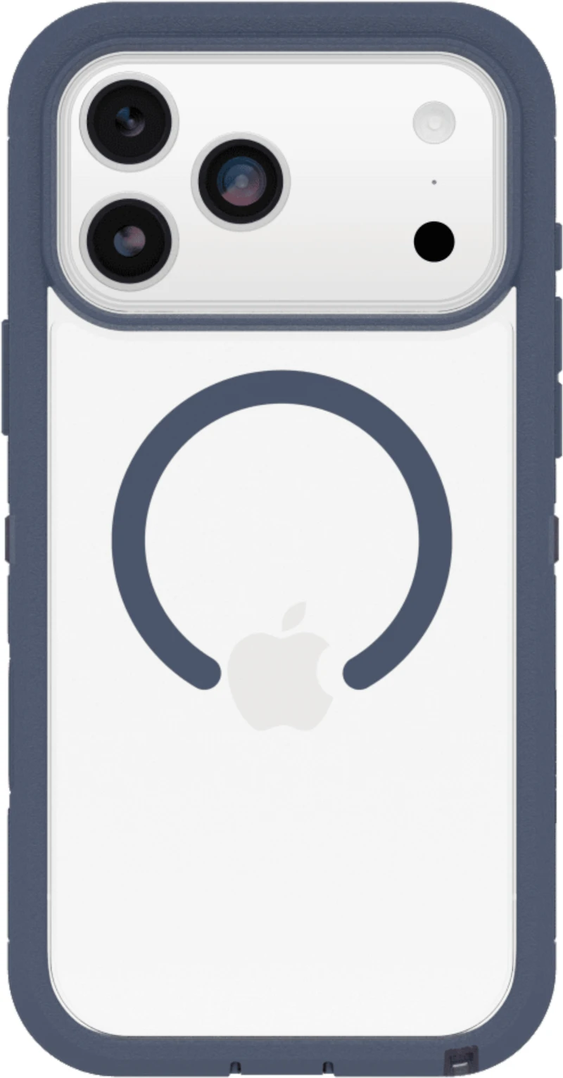 OtterBox 7798468 Étui Defender Pro XT Clear MagSafe avec Contrôle de la Caméra Bootcut (Bleu) pour iPhone 17 Pro Max
