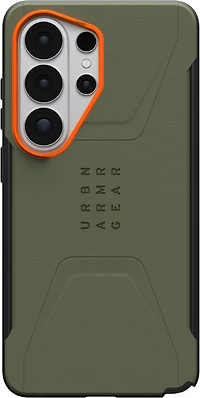 Samsung Galaxy S26 Ultra UAG Civilian w/Magnet Case - Olive Drab/Orange