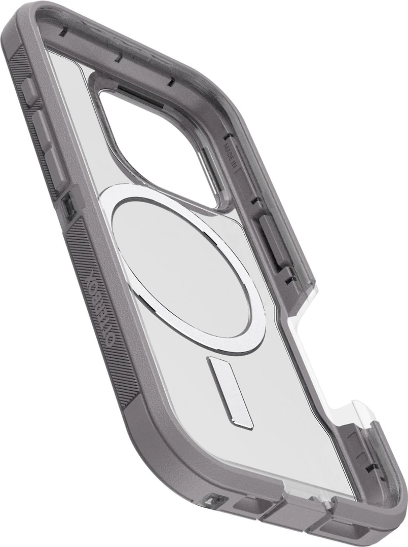 iPhone 16 Pro Otterbox Defender XT Clear Pro w/ MagSafe Series Case - Clear/Grey - Snow Capped