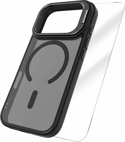 Blu Element BEDBCK174 Ensemble de Protection Duo - Étui Chromatic Kick MagSafe Noir + Screen Protector pour iPhone 17 Pro Max