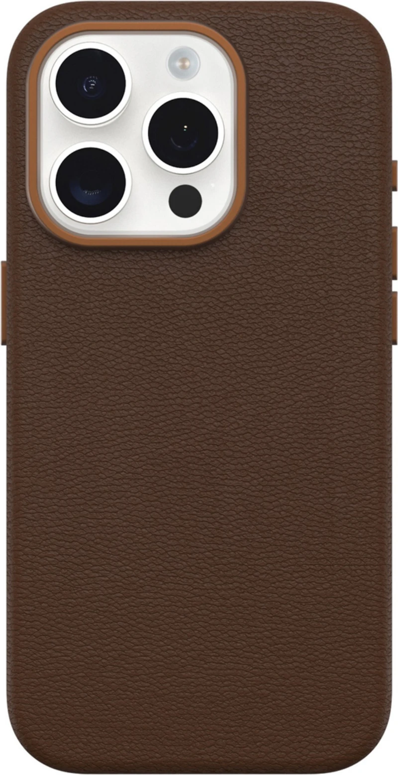 Otterbox - Symmetry Cactus Leather Case For Apple Iphone 15 Pro - Rich Adobe