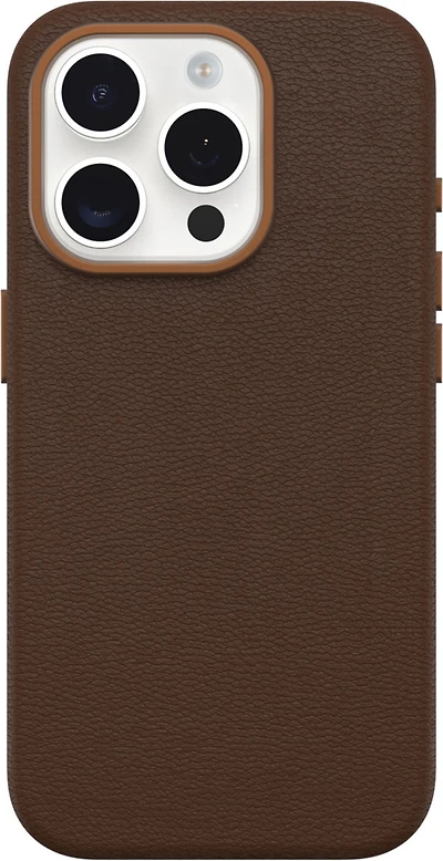 Otterbox - Symmetry Cactus Leather Case For Apple Iphone 15 Pro - Rich Adobe