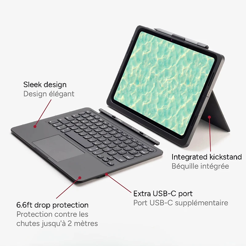iPad Air 11-in M3/M2 ZAGG Pro Keys Connect Keyboard - Black