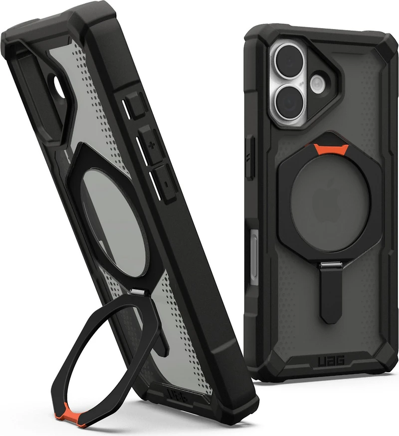 Urban Armor Gear (UAG) - Plasma XTE MagSafe Case for Apple iPhone 17 - Black and Pop Orange