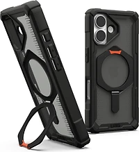 Urban Armor Gear (UAG) - Plasma XTE MagSafe Case for Apple iPhone 17 - Black and Pop Orange