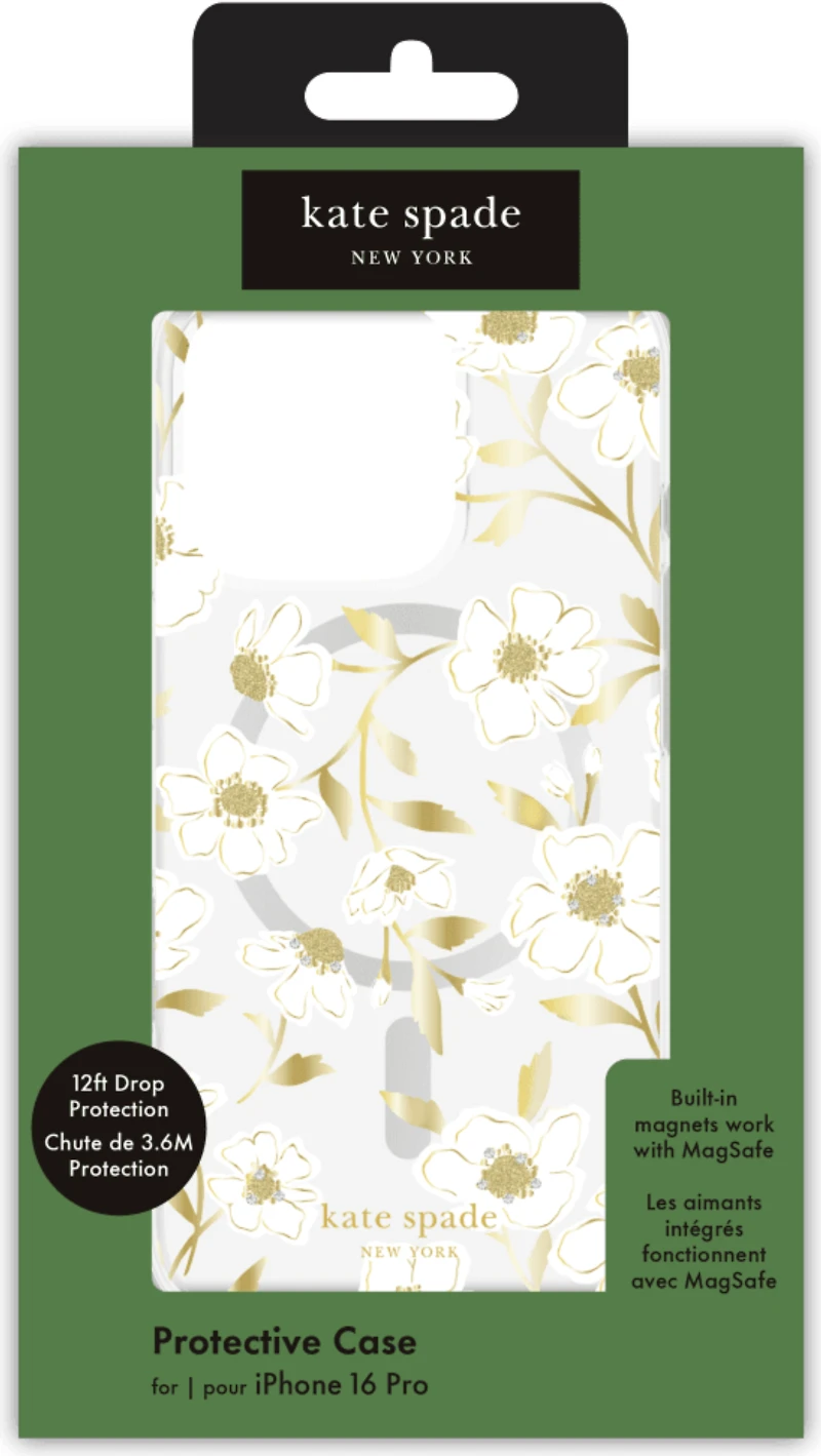 iPhone 16 Pro Kate Spade Protective Prints MagSafe Case - Sunshine Floral