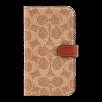 iPhone 15/14/13 Coach Folio Signature C Case - Tan