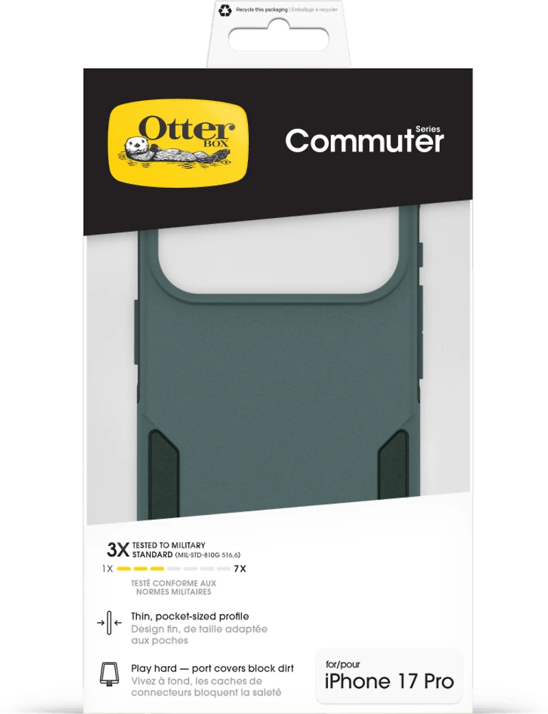 OtterBox 7798332 Étui Commuter MagSafe avec Contrôle de la Caméra Sagebrush (Vert) pour iPhone 17 Pro