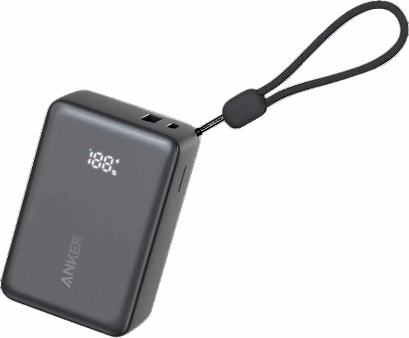 Anker - 5000mAh 22.5W Compact Portable Battery Black