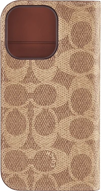 iPhone 16 Pro Coach Folio Signature C Case - Tan