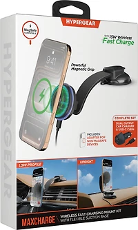 HyperGear MaxCharge Flex 15W MagSafe Wireless Mount - Black