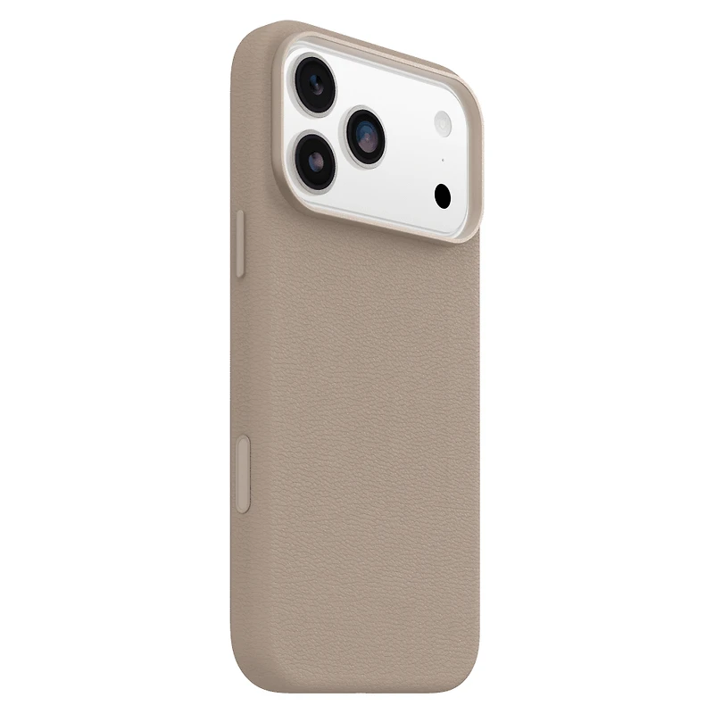 OtterBox 7799072 Étui Symmetry Cactus Leather MagSafe avec Contrôle de la Caméra Grey Comfort pour iPhone 17 Pro Max