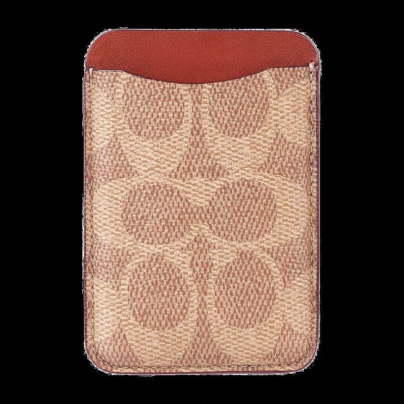 Universal Coach Signature C Magnetic Cardholder - Tan