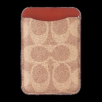 Universal Coach Signature C Magnetic Cardholder - Tan