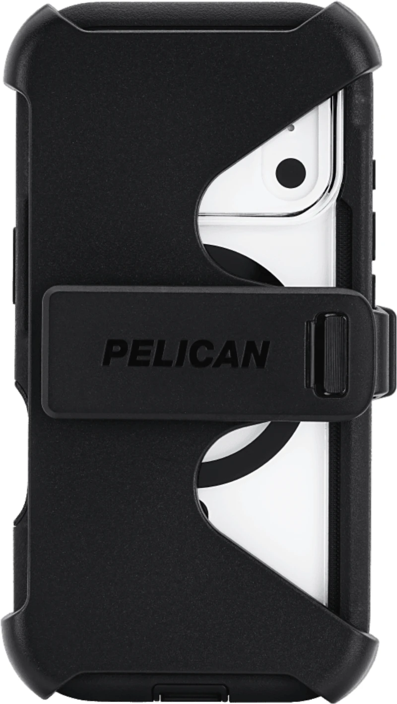 Pelican - Voyager MagSafe Case with Holster for Apple iPhone 17 Pro - Black and Clear