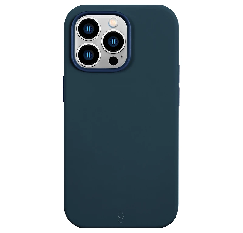 LOGiix - Silicone Case Vibrance Mag for iPhone 14 Pro Max - Petrol Blue