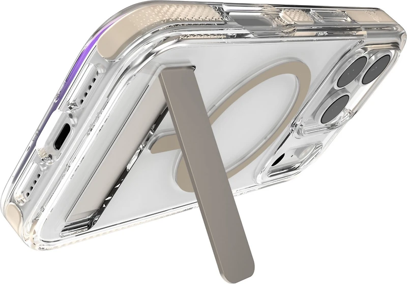 iPhone 17 Pro ZAGG Graphene Santa Cruz Snap Kickstand Case - Titanium
