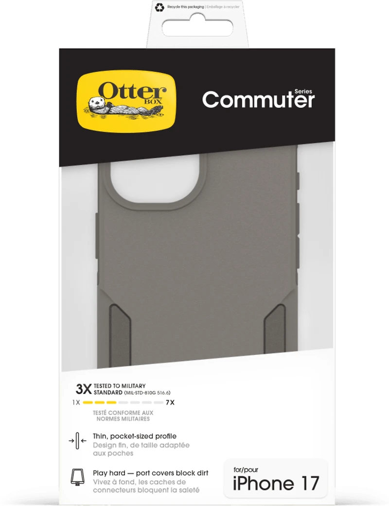 OtterBox - Commuter MagSafe Case with Camera Control for Apple iPhone 17 - Grey Comfort