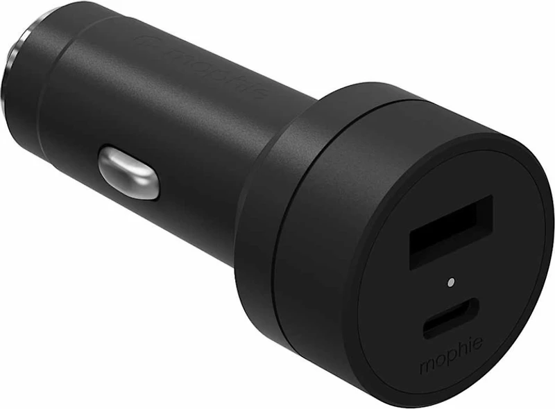 Mophie 42W Dual USB-A & USB-C Car Charger - Black