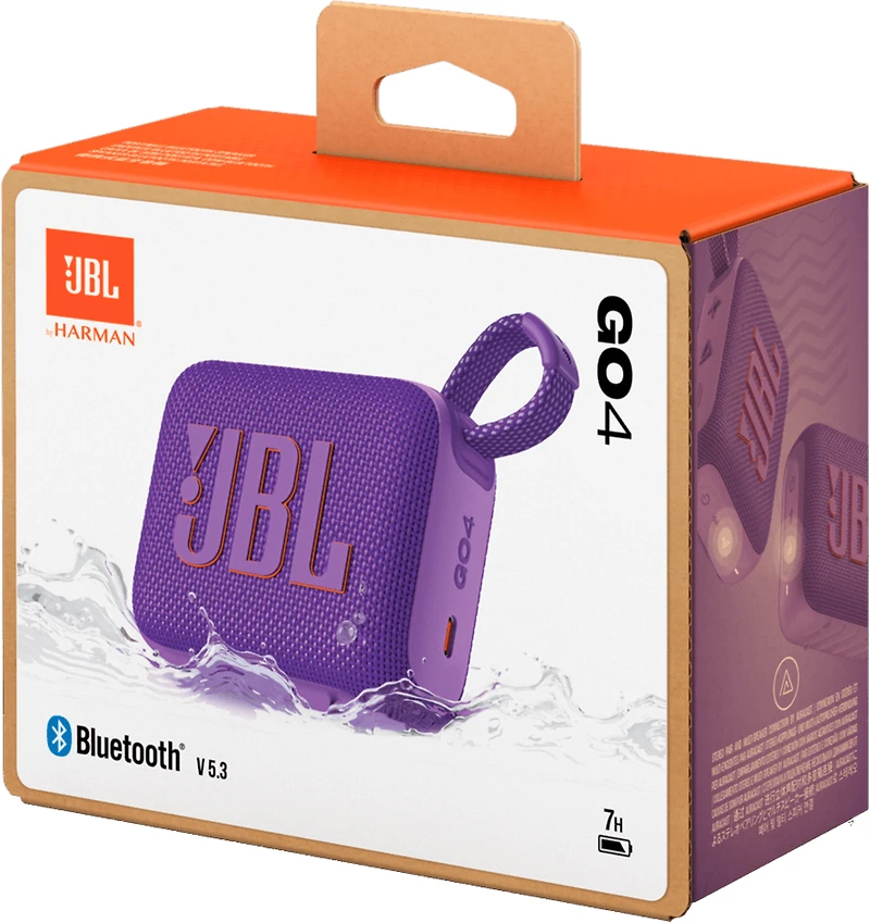 JBL - Go 4 Waterproof Bluetooth Speaker - Purple