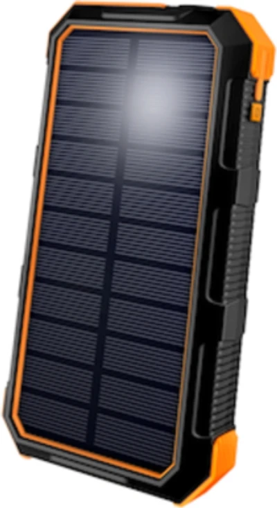 Panneau solaire, 2x12W USB-A, 1x QC 3.0 USB-C, IP67 Shock-, Dust- Waterproof, Type-C Cable, LED Ligh