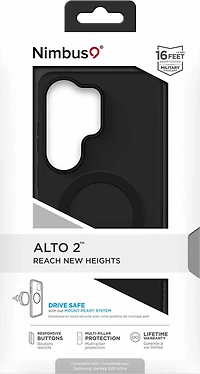 Nimbus9 N9ALMSSAMGS26UBLK Étui Alto 2 avec Magnets Noir pour Samsung Galaxy S26 Ultra