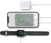 Hypergear - 5000mAh Single Port 20W USB-C PD & Single Port 18W USB-A Magnetic Power Bank w/15W Qi - Black