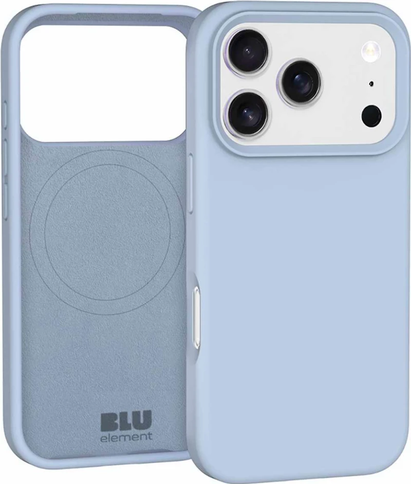 Blu Element - Coque MagSafe en silicone bleu pastel pour iPhone 17 Pro