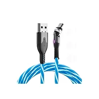 STATIK PowerPivot Glowing LED 6ft Cable USB-A to USB-C - Blue