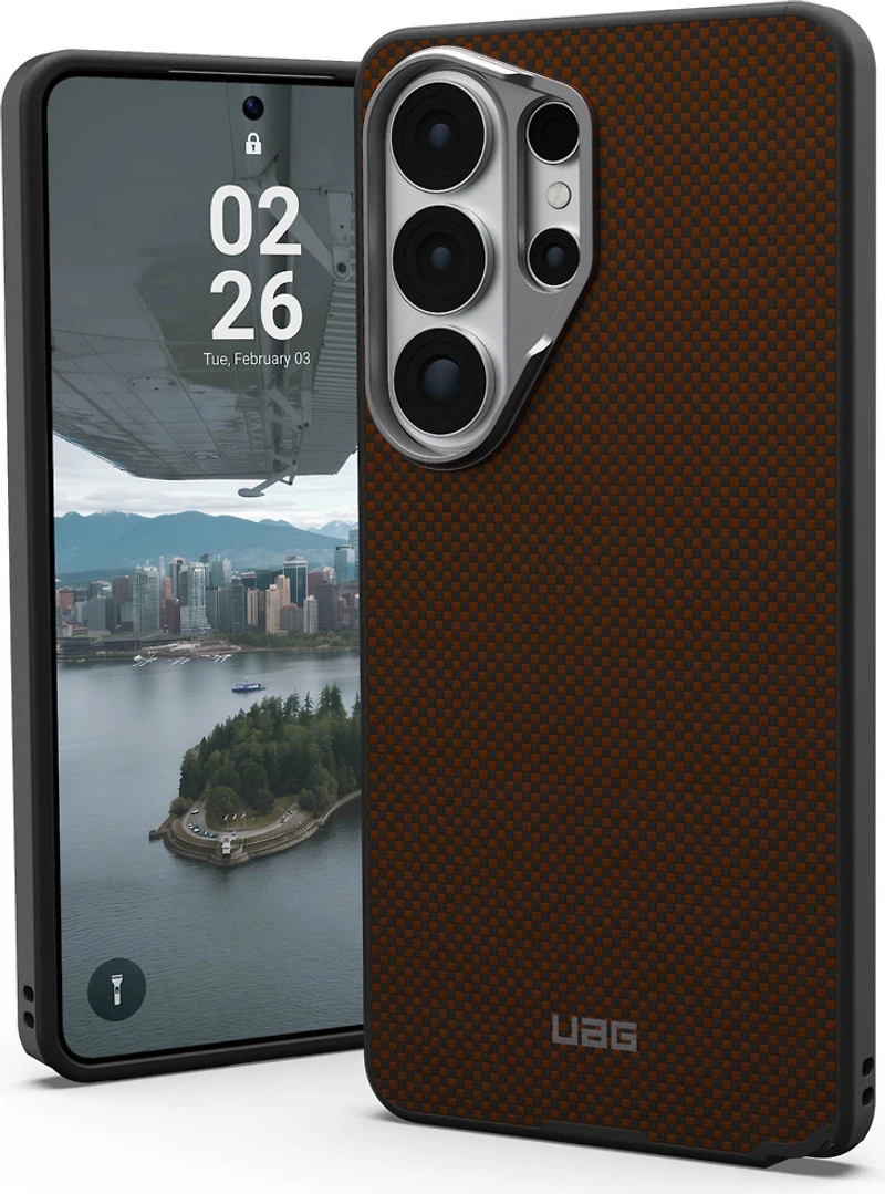 Samsung Galaxy S26 Ultra UAG Fibr Armr w/Magnet Case - Orange/Charcoal