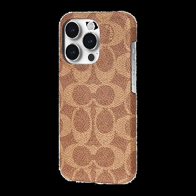iPhone 15 Pro Max Coach Slim Wrap Signature C Case - Tan