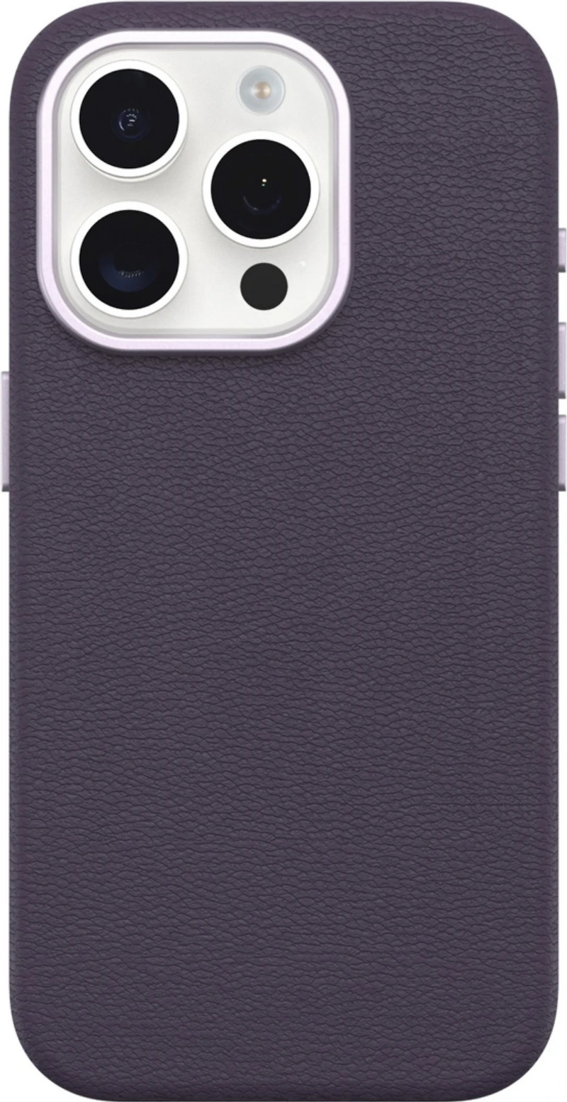 Otterbox - Symmetry Cactus Leather Case For Apple Iphone 15 Pro - Plum Luxe