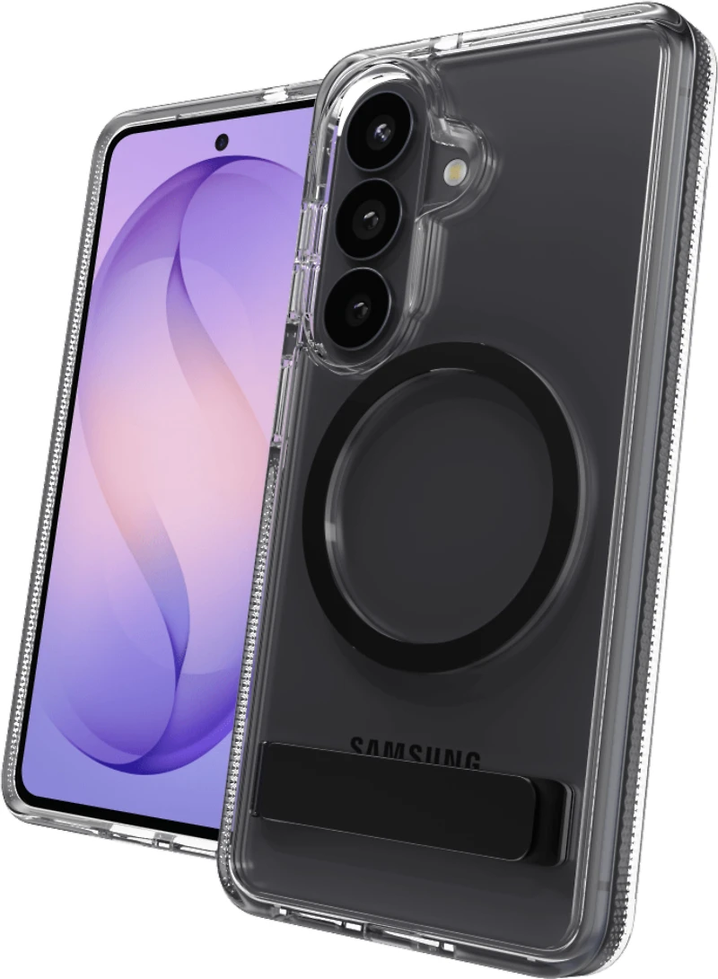 ZAGG - Santa Cruz Snap Case with Kickstand for Samsung Galaxy S26 - Black