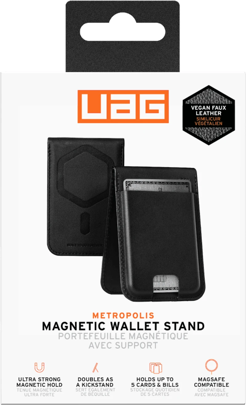 UAG Metropolis Vegan Leather MagSafe Wallet - Black
