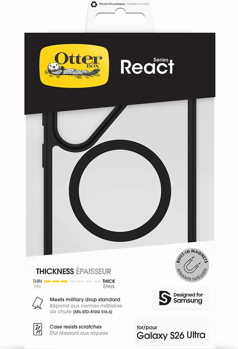 OtterBox 7799919 Étui Profile avec Magnets Noir Cristal pour Samsung Galaxy S26 Ultra