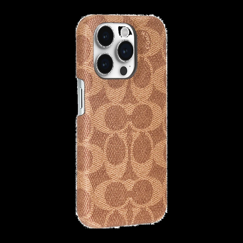iPhone 15 Pro Max Coach Slim Wrap Signature C Case - Tan