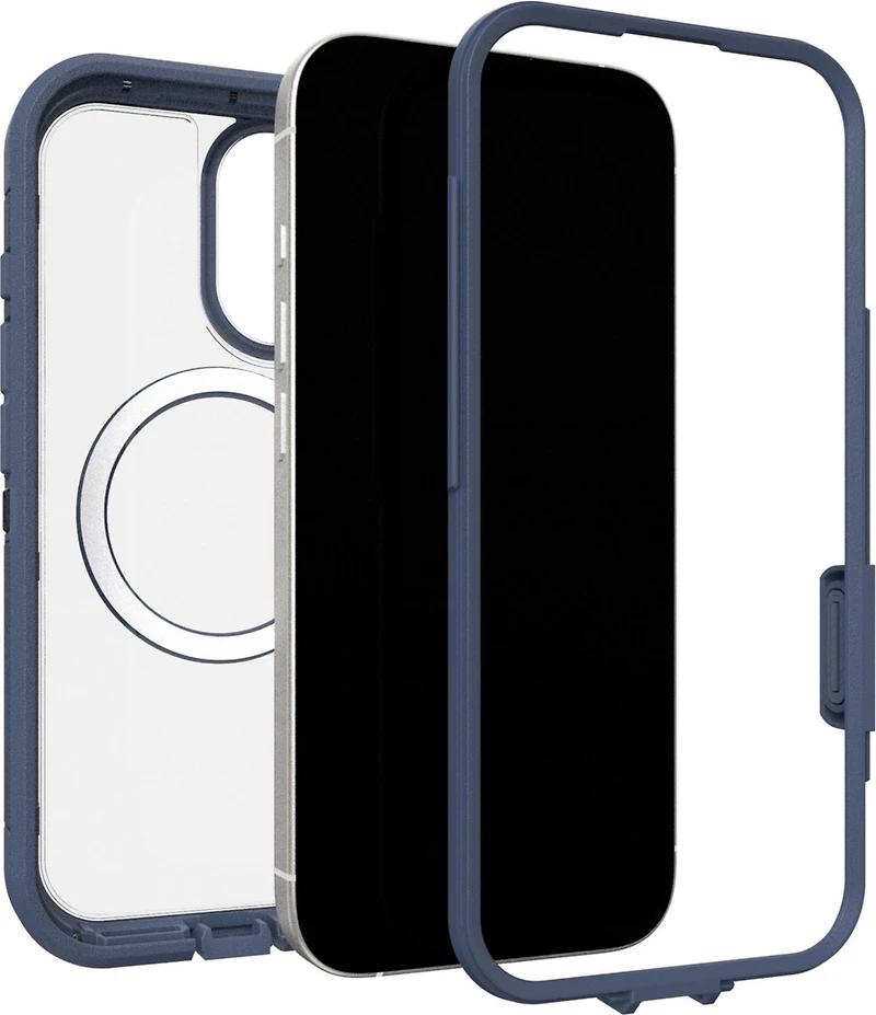 OtterBox 7798438 Étui Defender Pro XT Clear MagSafe avec Contrôle de la Caméra Bootcut (Bleu) pour iPhone 17