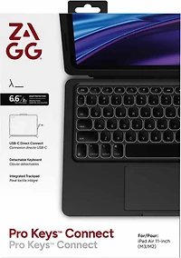 iPad Air 11-in M3/M2 ZAGG Pro Keys Connect Keyboard - Black
