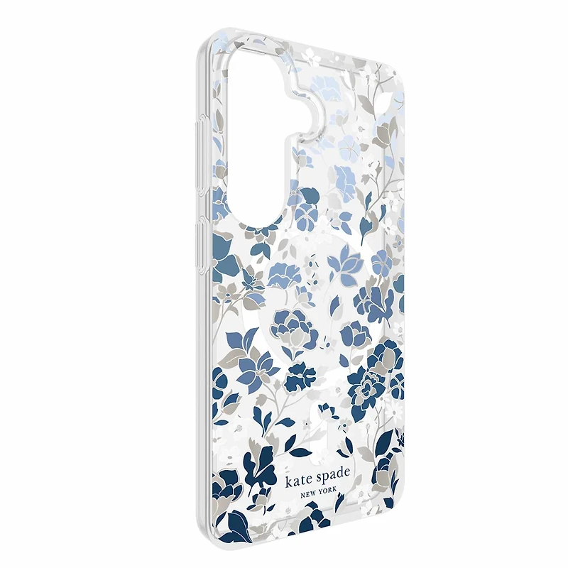 Kate Spade - Étui de protection avec aimants Flowerbed Blue pour Samsung Galaxy S26