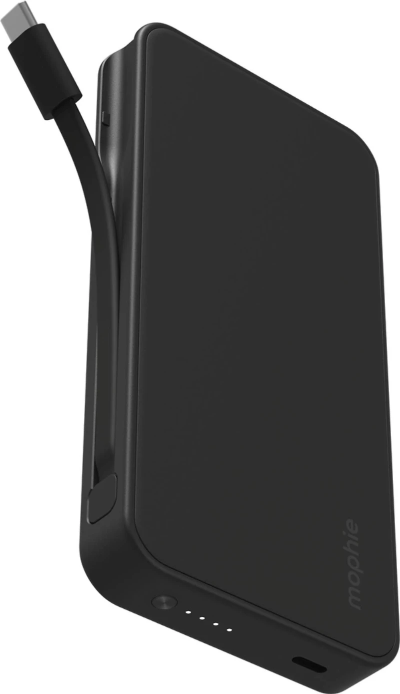 Mophie 10,000 mAh Powerstation Plus w/USB-C Cable - Black