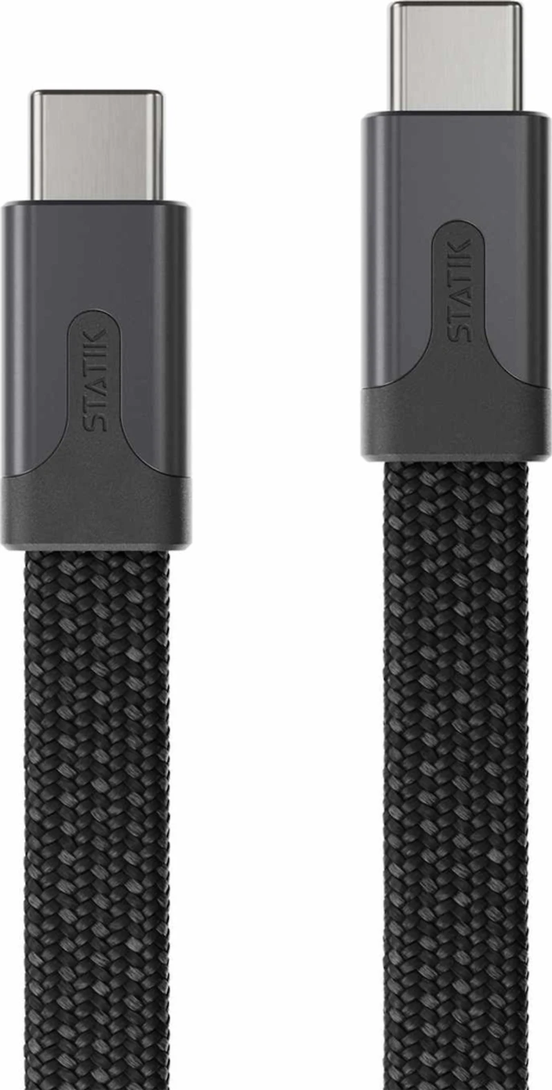 Statik - MagStack Slim Pro Charge/Sync Cable USB-C to USB-C 3.3ft Black