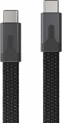 Statik - MagStack Slim Pro Charge/Sync Cable USB-C to USB-C 3.3ft Black