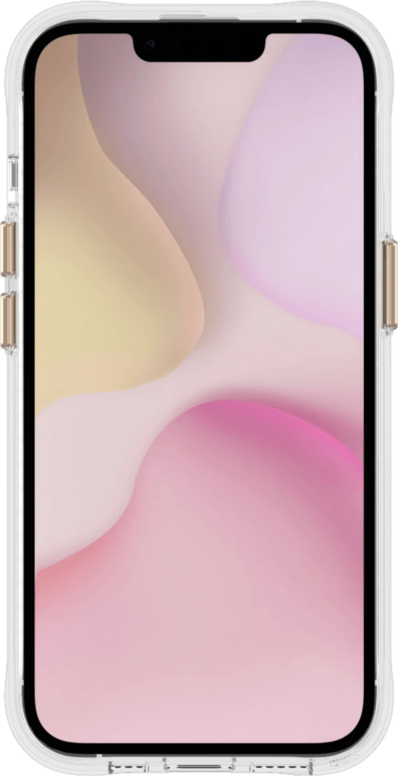 iPhone 16e/15/14/13 Case-Mate Floral Gems MagSafe Case - Gold