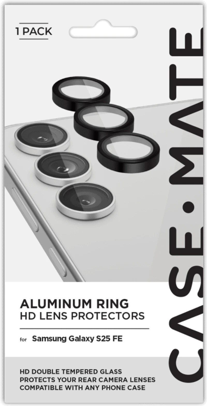 Samsung Galaxy S25 FE Case-Mate Aluminum Ring Lens Protectors - Black