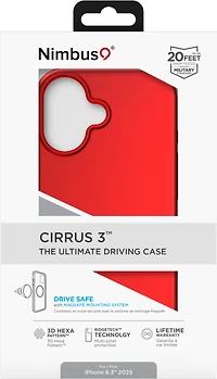 Nimbus9 N9C3MSIPH17CR Étui Cirrus 3 Magsafe Crimson pour iPhone 17