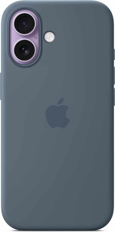 Apple - Silicone Case with MagSafe Anchor Blue for iPhone 17
