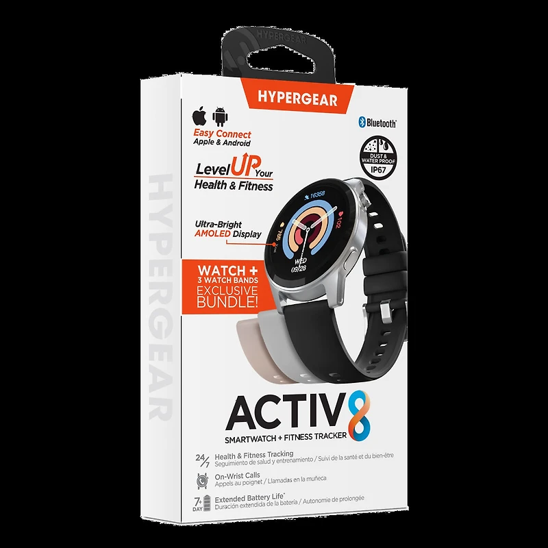 Montre intelligente et tracker de fitness Activ8 d'HyperGear