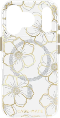 Case-Mate - Floral Gems MagSafe Case for Apple iPhone 17 Pro - Gold
